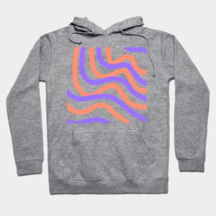 Purple red stripes art design Hoodie